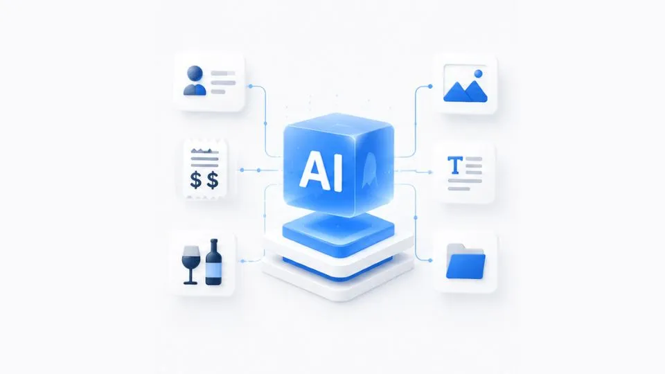 AI 內建與自動化示意圖